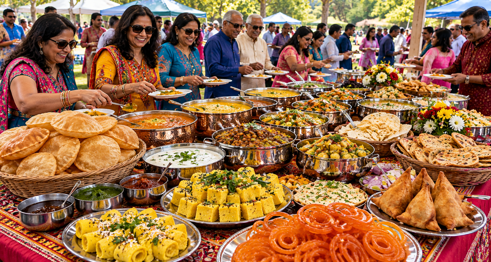 Traditional Gujarati meal